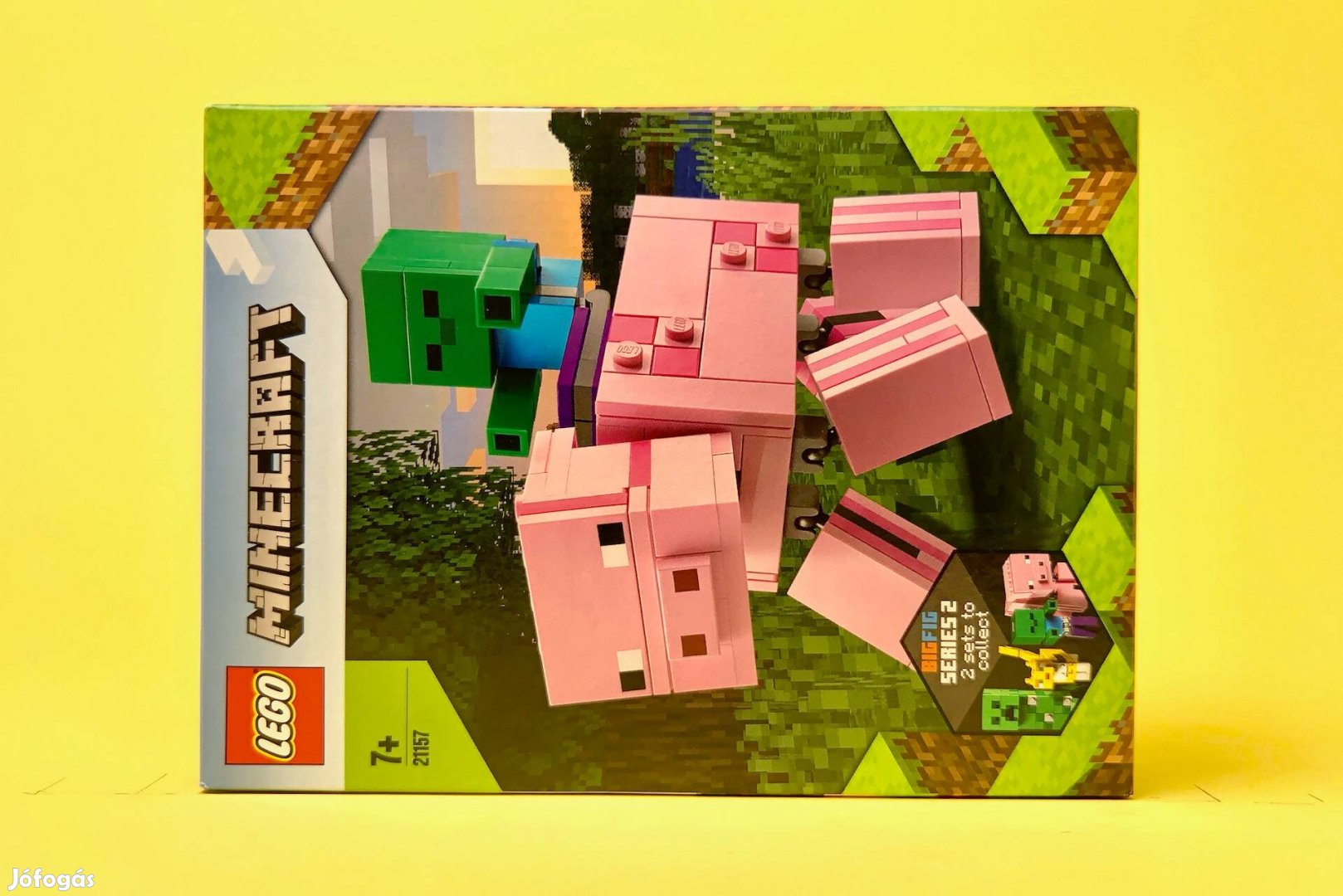 LEGO Minecraft 21157 Bigfig Pig with Baby Zombie, Új, Bontatlan