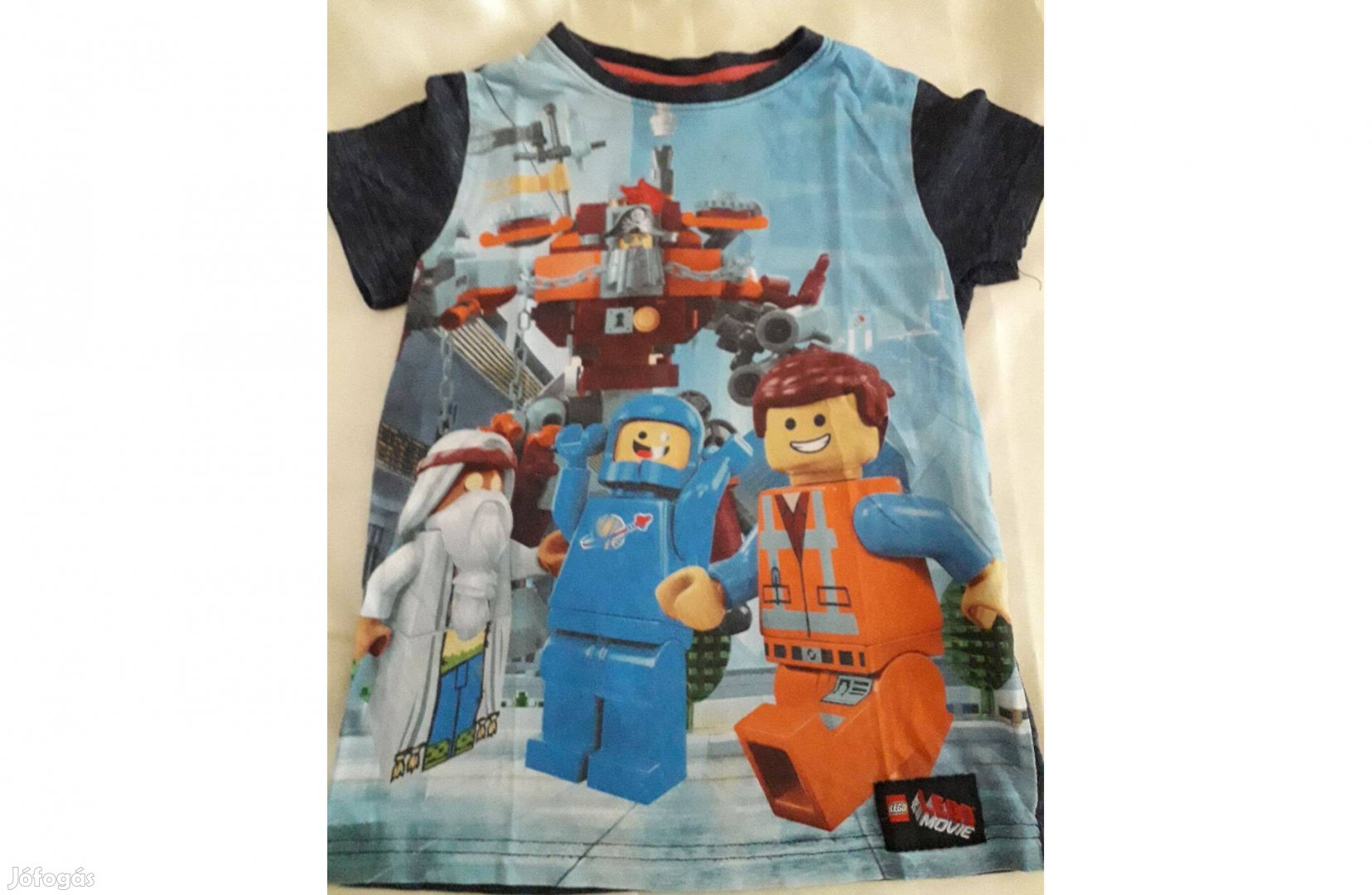 LEGO Movie kék rövid ujjú pamut póló felső 116
