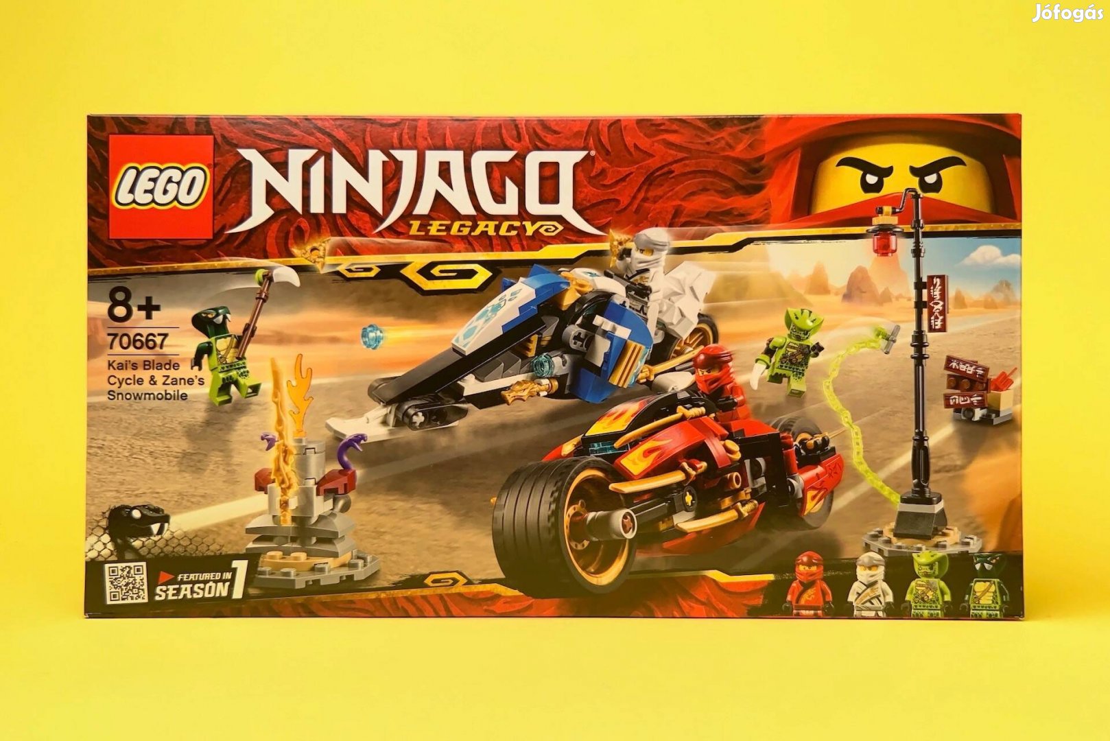 LEGO Ninjago 70667 Kai's Blade Cycle & Zanes Snowmobile, Uj Bontatlan