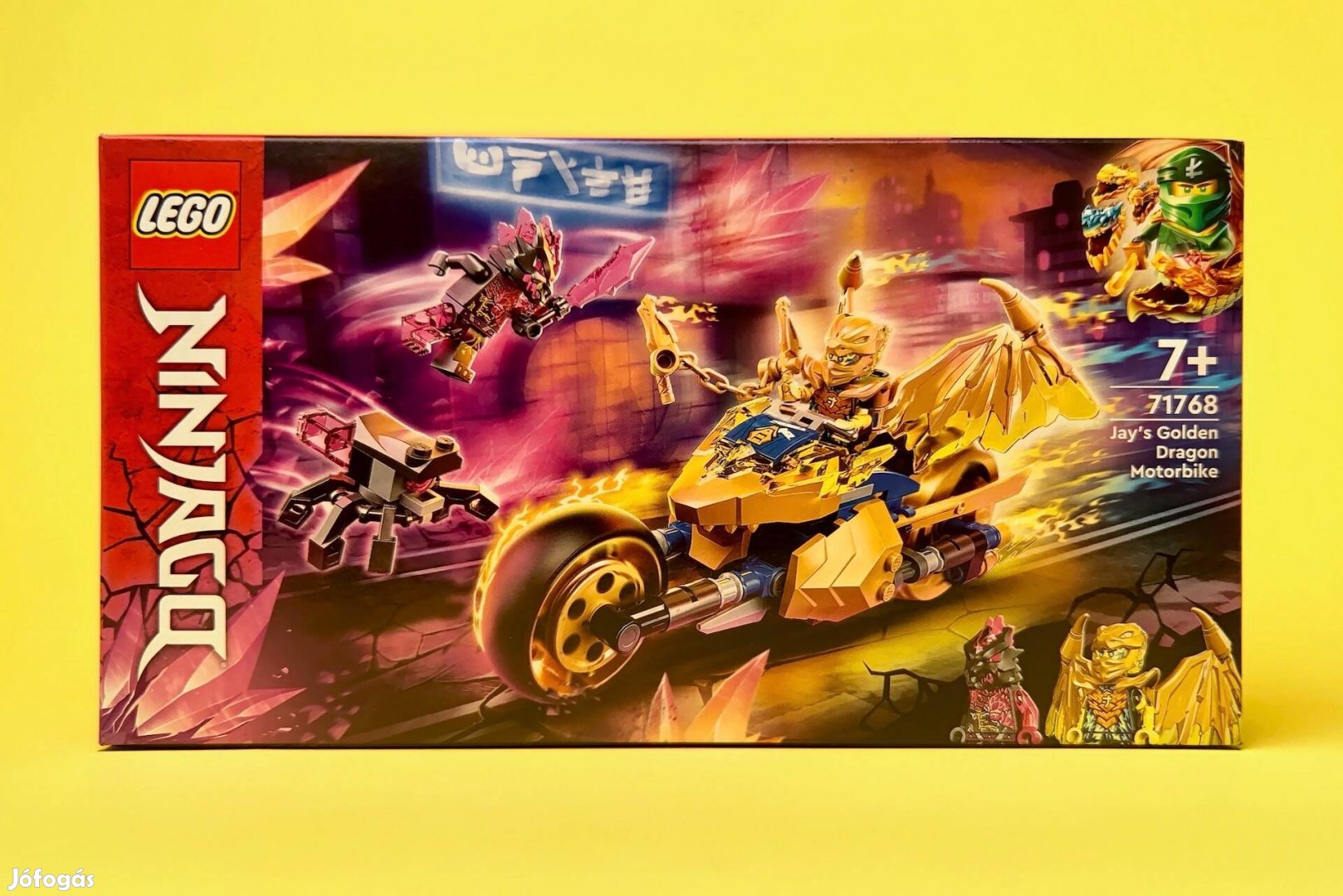 LEGO Ninjago 71768 Jay aranysárkány motorja, Új, Bontatlan