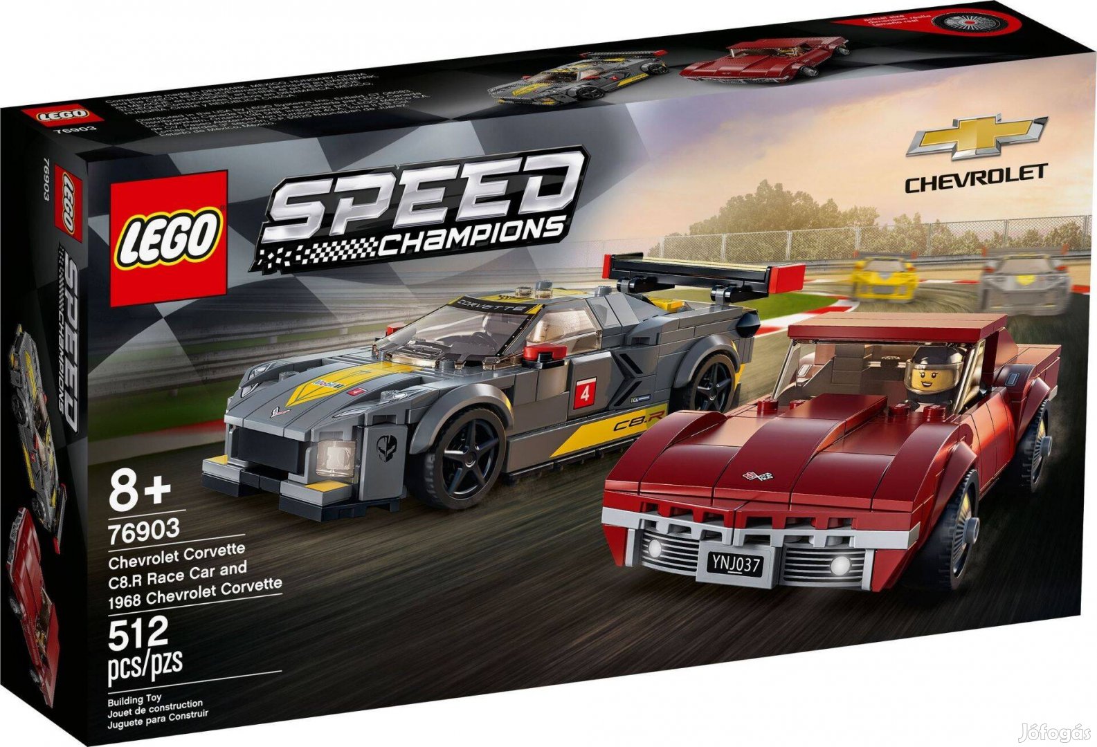 LEGO Speed Champions 76903 Chevrolet Corvette C8.R Race Car and 1968 C