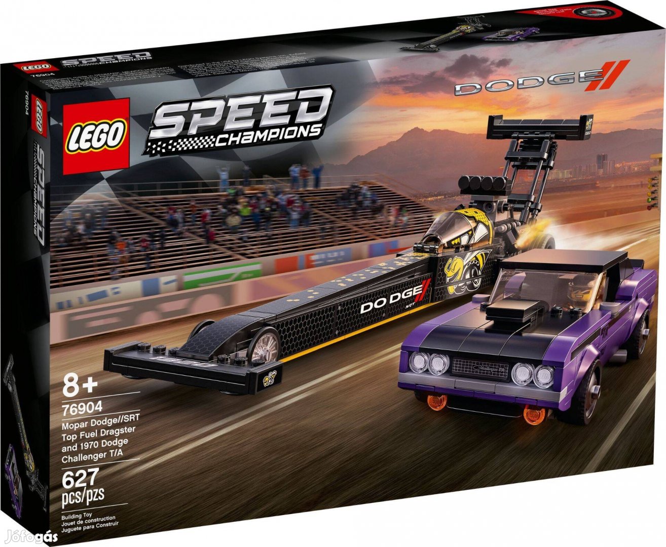 LEGO Speed Champions 76904 Mopar Dodge/SRT Top Fuel Dragster and 1970