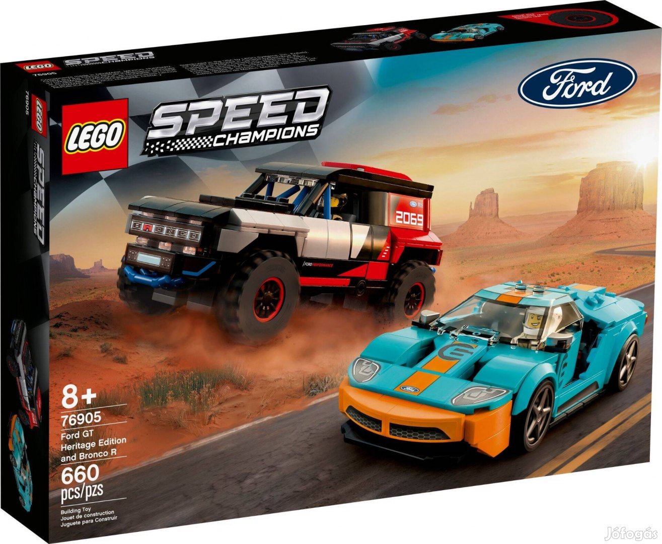 LEGO Speed Champions 76905 Ford GT Heritage Edition and Bronco R új, b