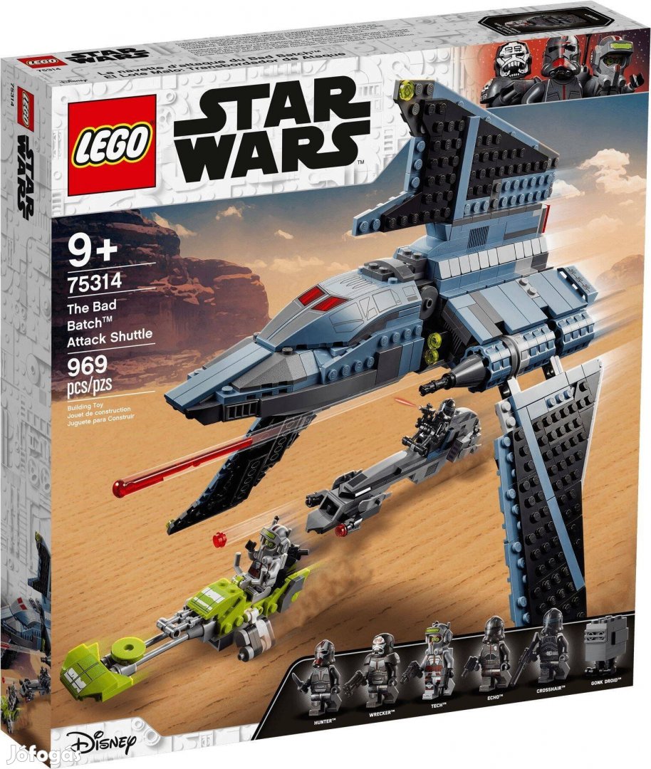 LEGO Star Wars 75314 The Bad Batch Attack Shuttle új, bontatlan