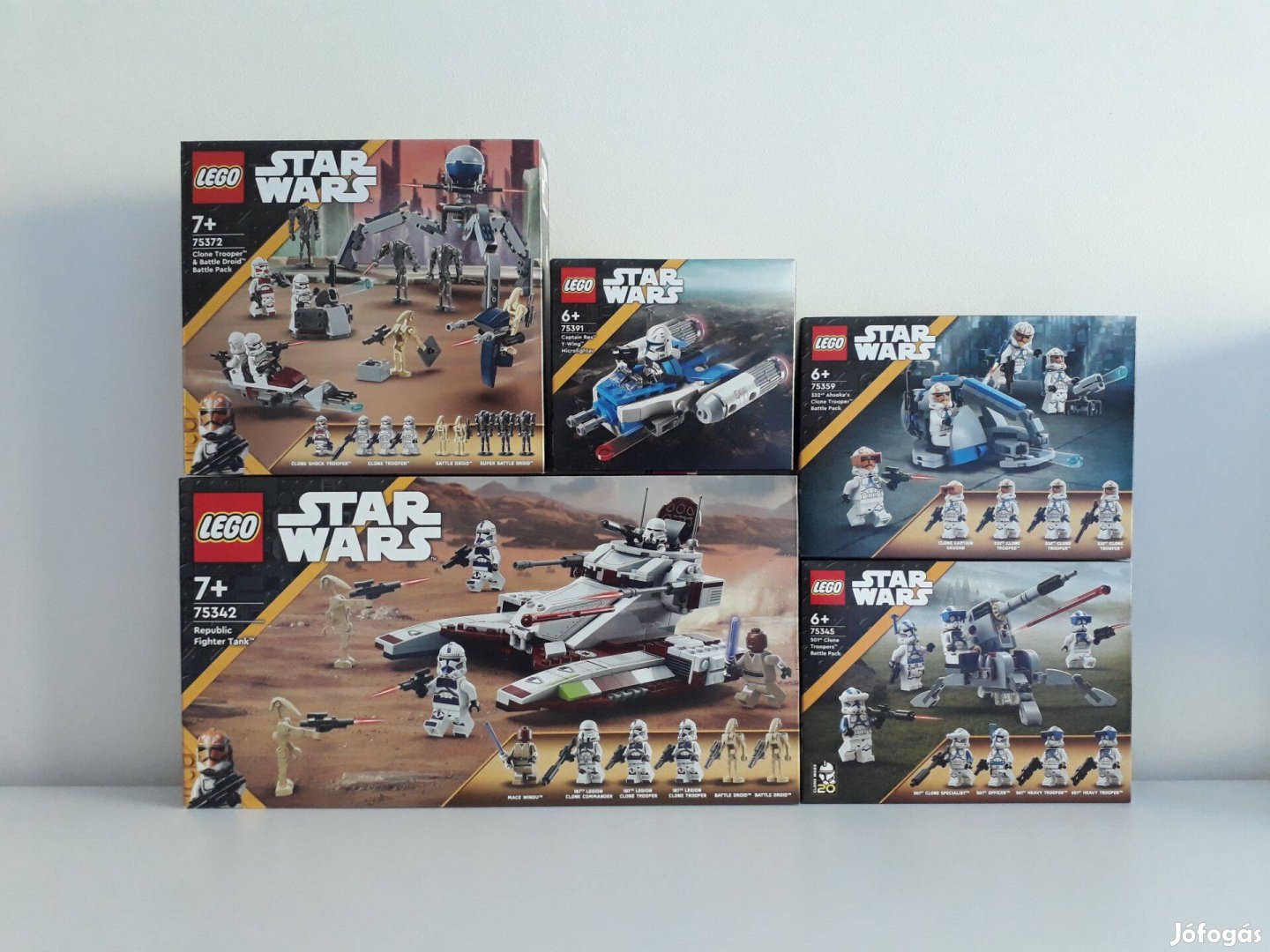 LEGO Star Wars 75342 + 75345 + 75359 + 75372 + 75391 Bontatlan Új