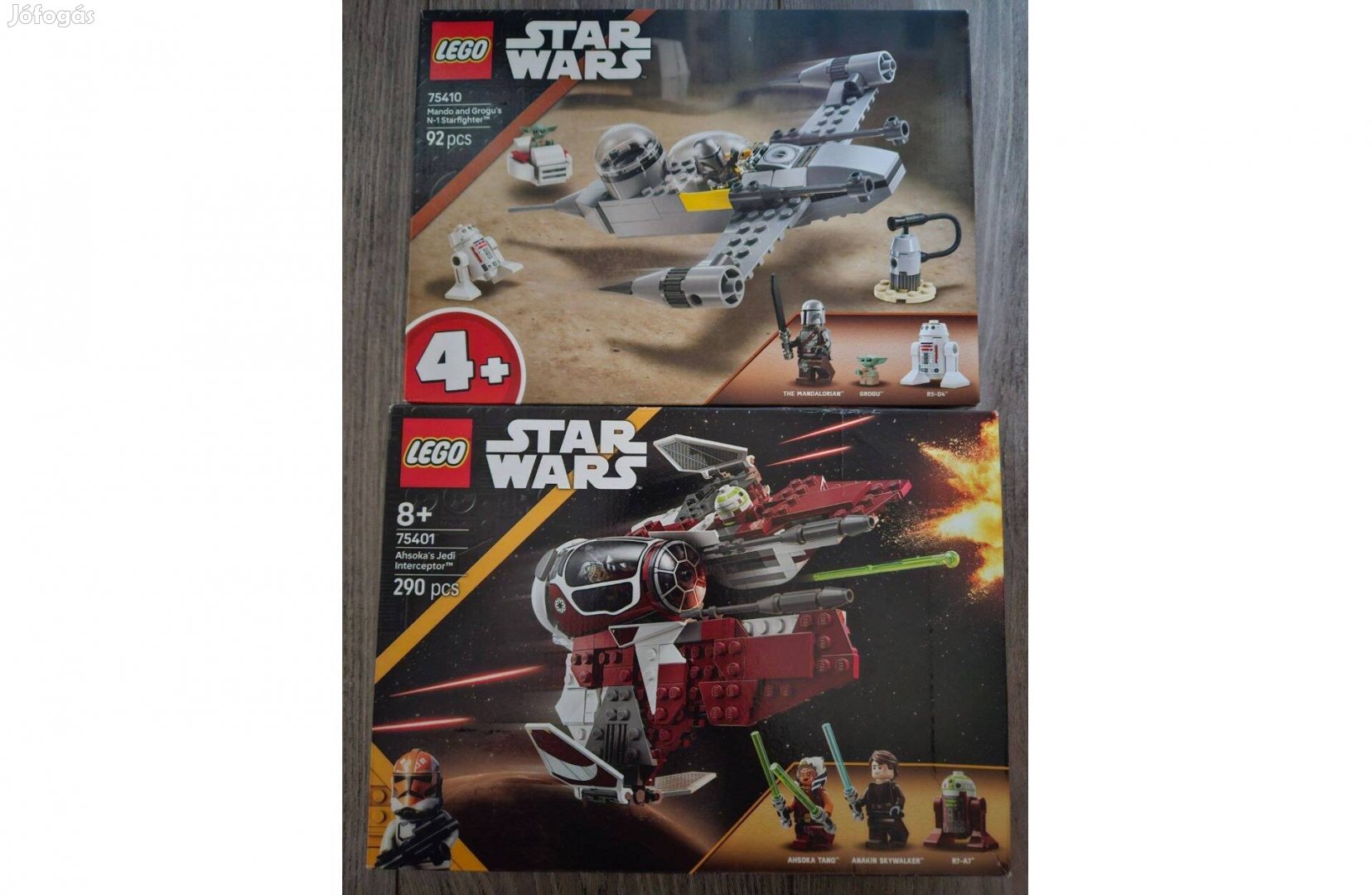 LEGO Star Wars Mando Grogu 75410 Ahsoka Jedi elfogóvadásza 75401 új!