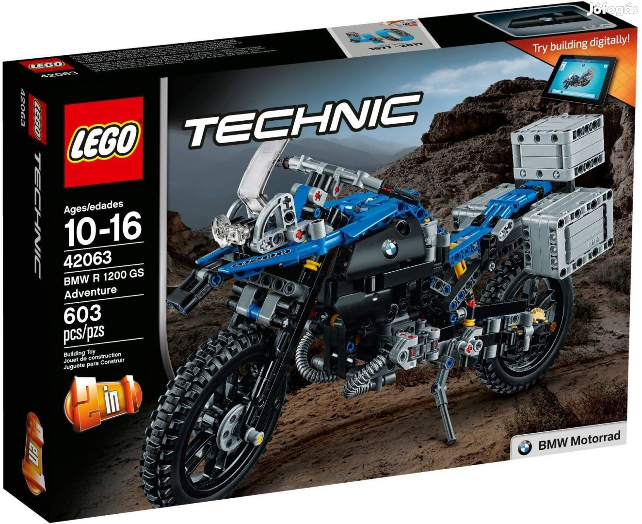 LEGO Technic 42063 BMW R 1200 GS Adventure bontatlan, új