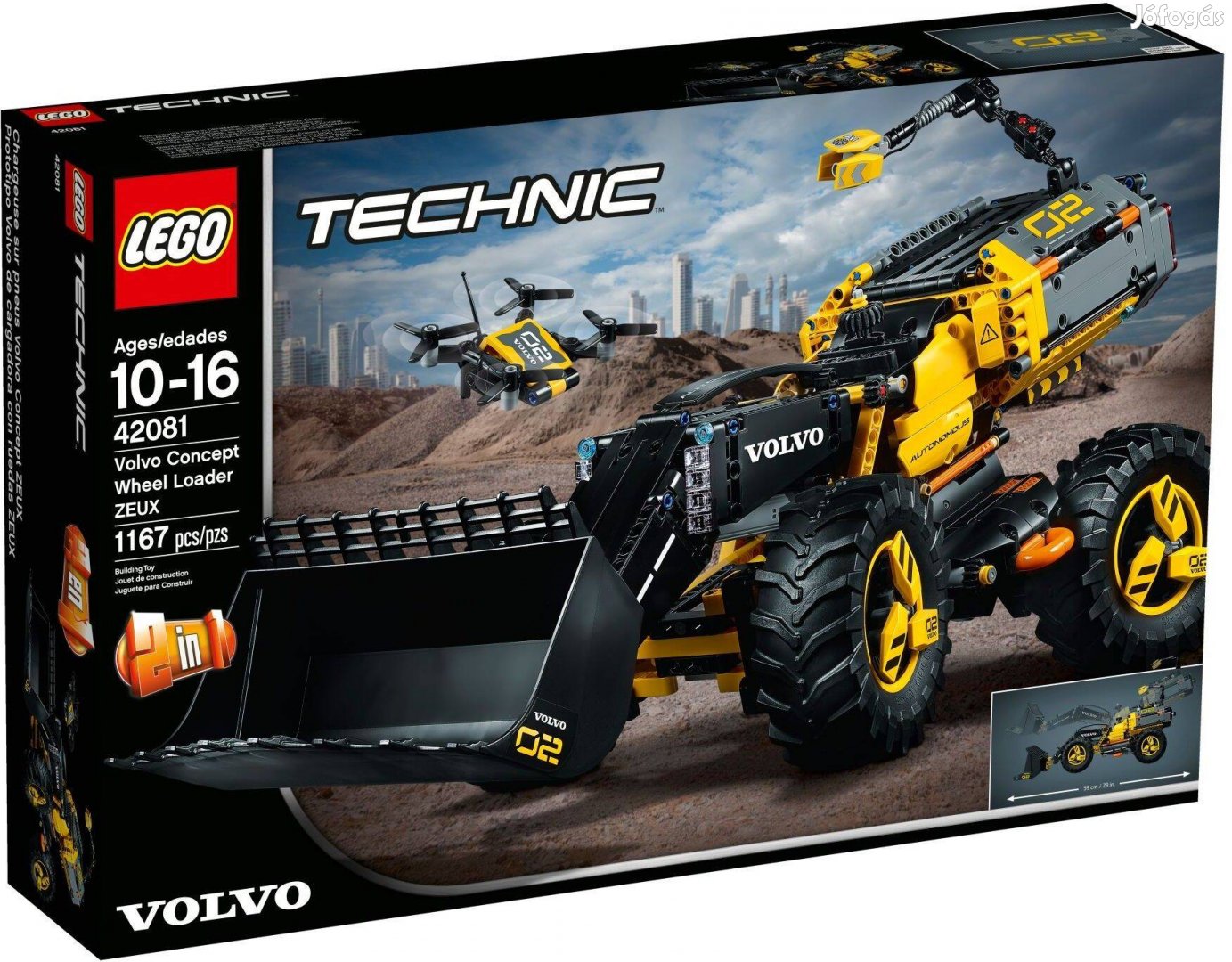 LEGO Technic 42081 Volvo Concept Wheel Loader Zeux új, bontatlan