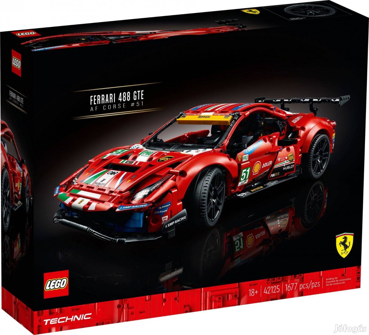 LEGO Technic 42125 Ferrari 488 GTE 'AF Corse #51' új, bontatlan