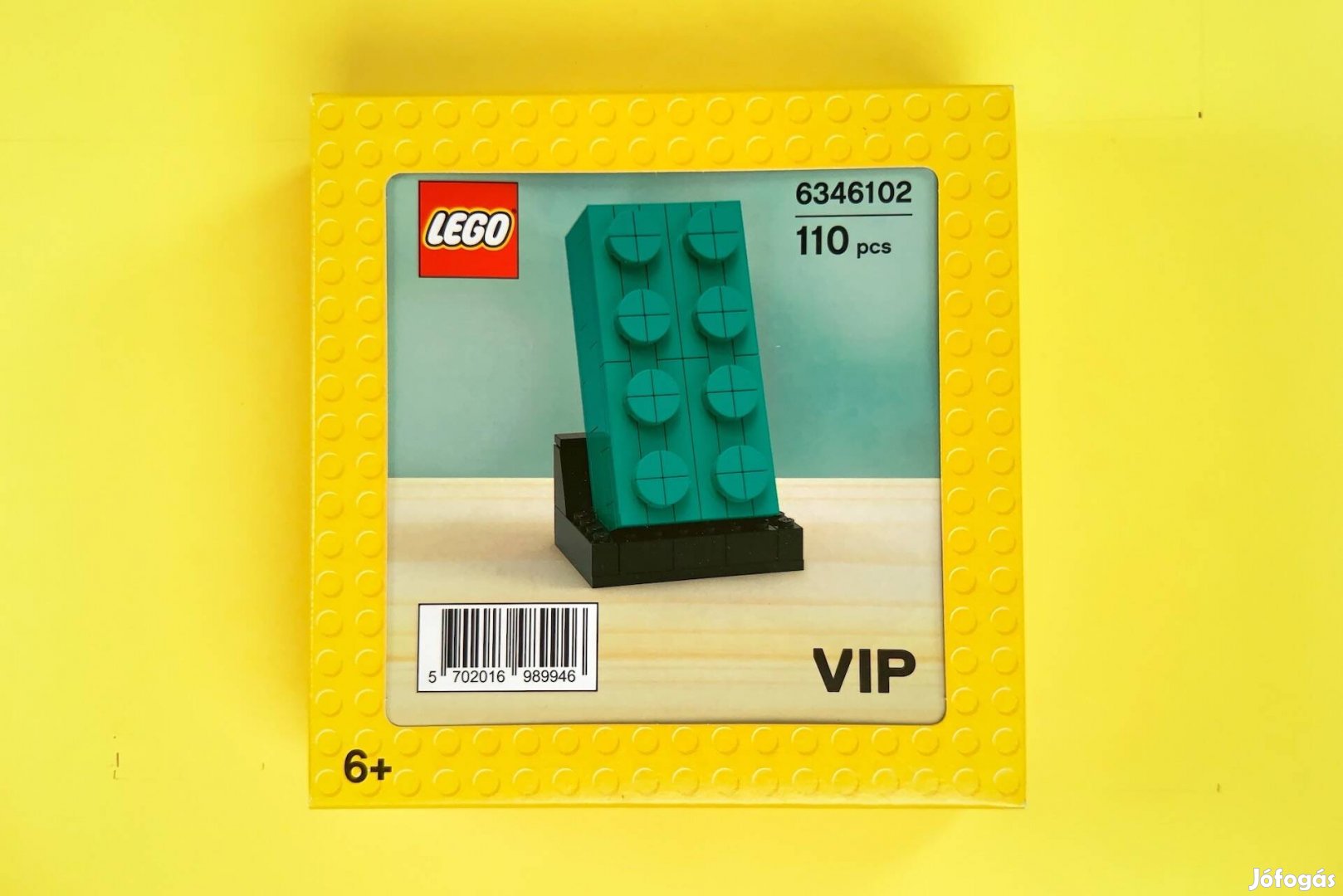 LEGO Yellow Box 5006291 6346101 Buildable 2x4 Teal Brick, Új Bontatlan