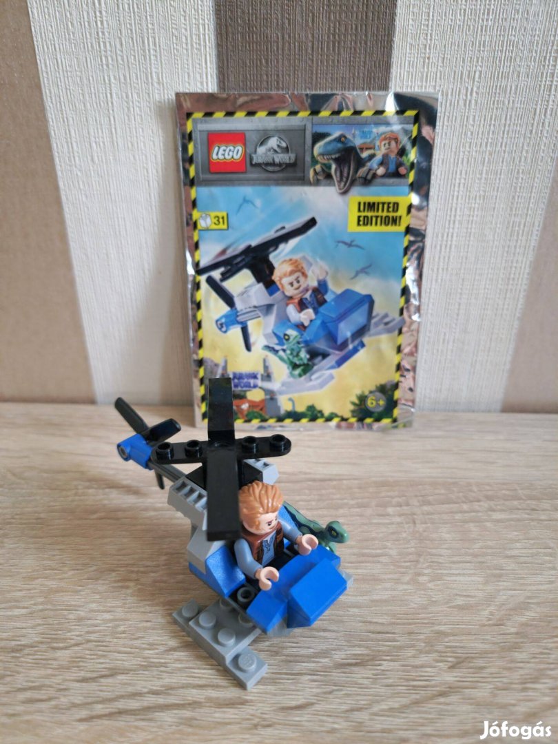 LEGO - Jurassic World - Owen's helicopter + Raptor baby