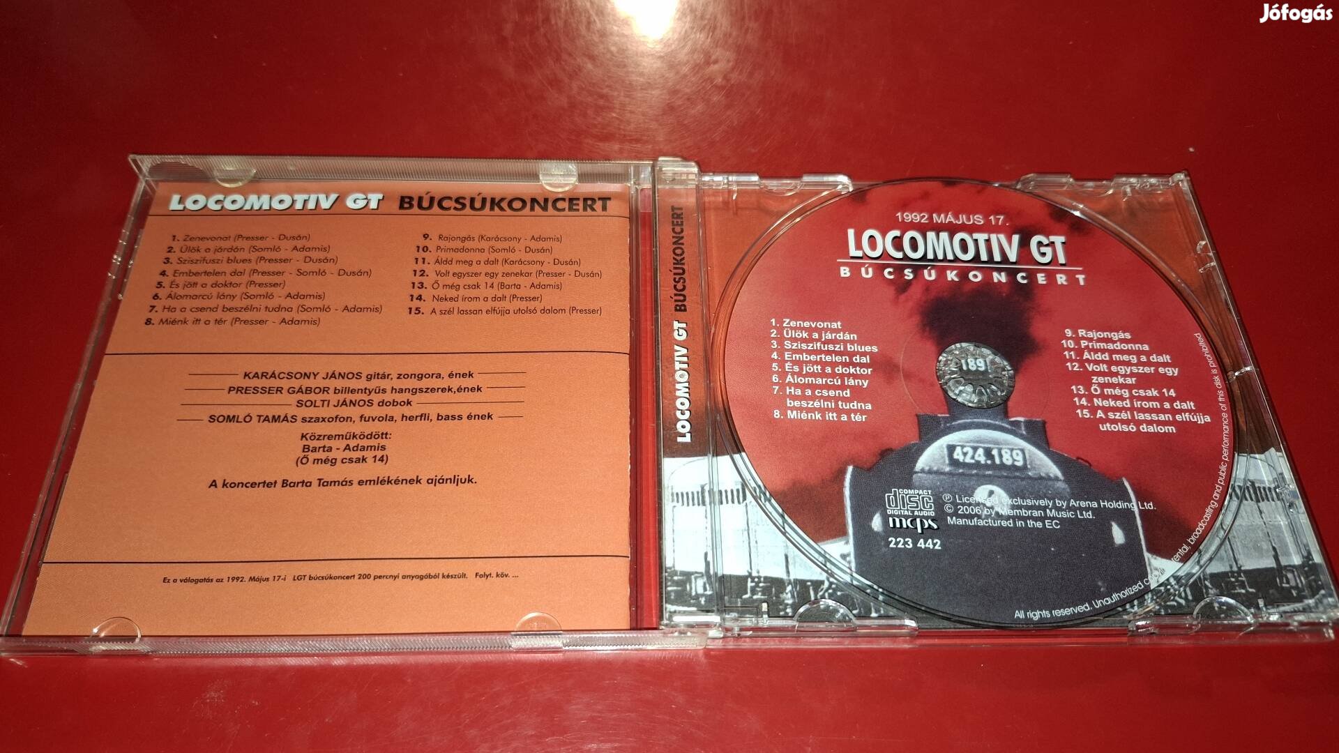 LGT Locomotív Gt Búcsúkoncert Cd Red disc 2006