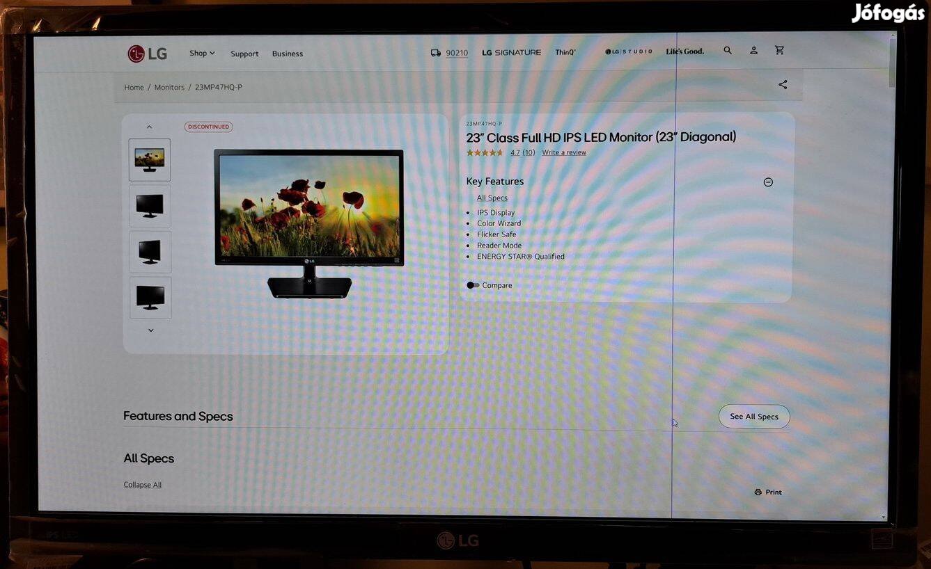 LG 23MP47HQ-P monitor (hibás)