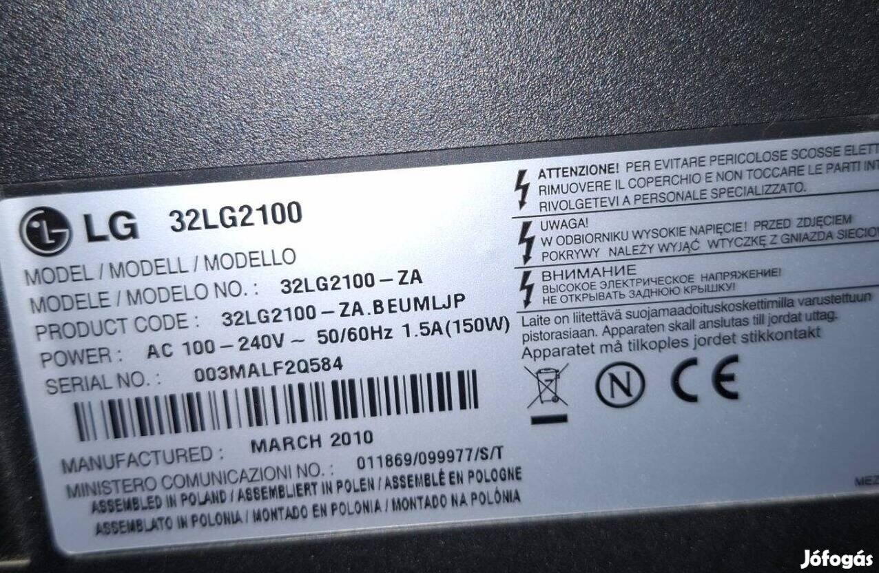 LG 32LG2100 lcd tv - alighasznált