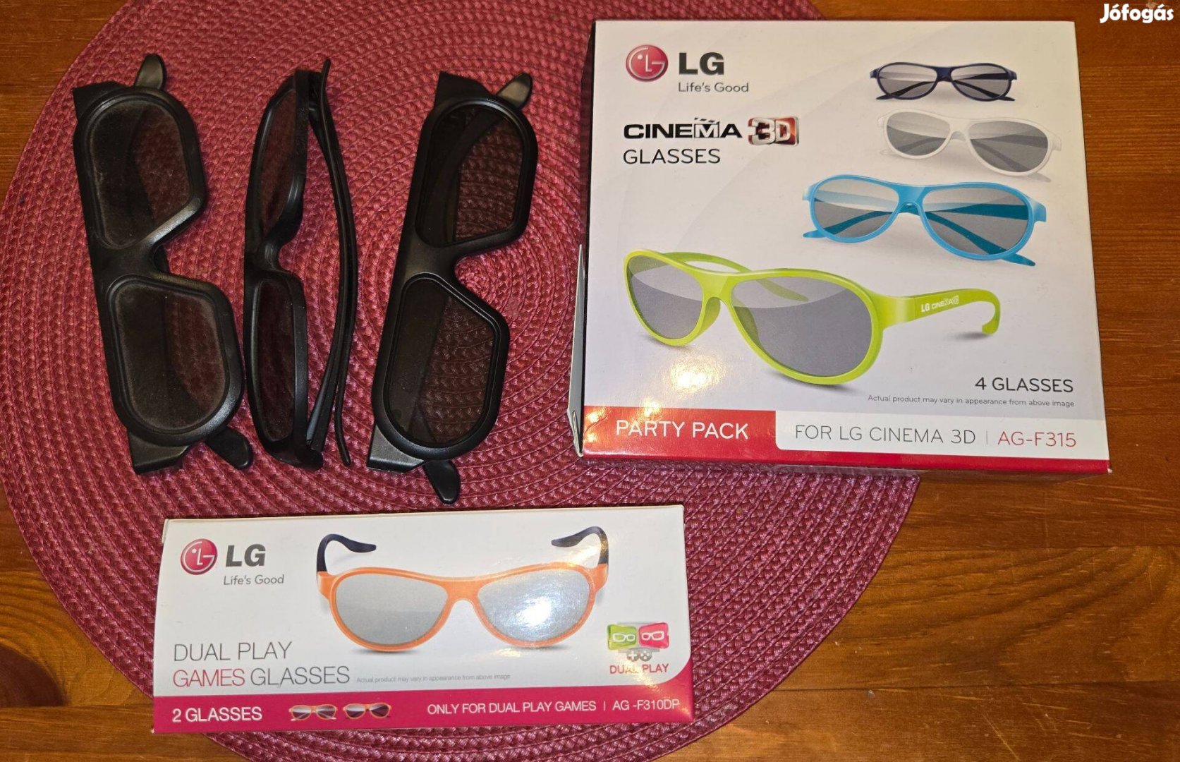 LG 3D szemüveg 9 db egyben eladó (van a csomagban Dual Play szemüveg)