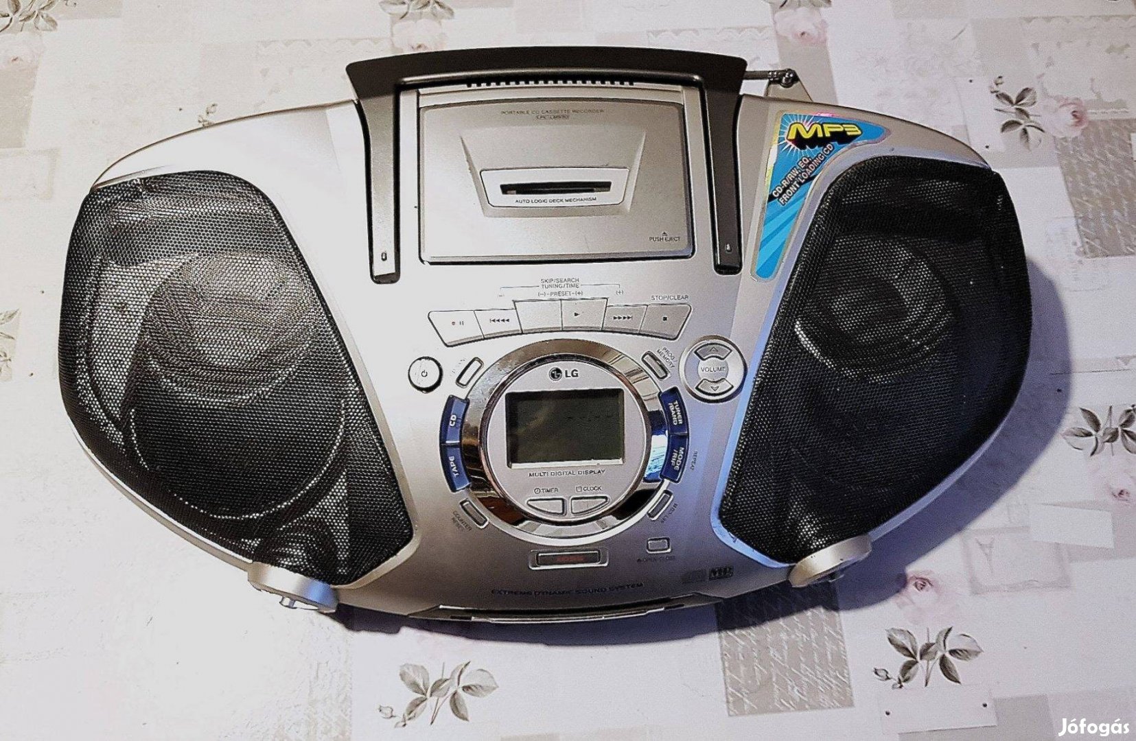 LG Boombox rádió,CD, magnó, távirányítós, komoly méret