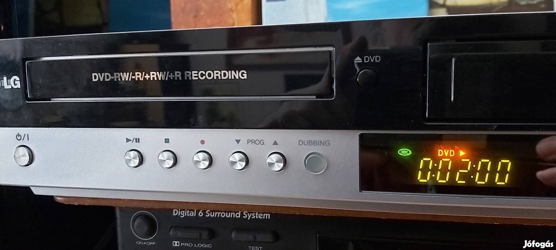 LG DVD rekorder 6 fejes hifi sztereo videó combo csere is