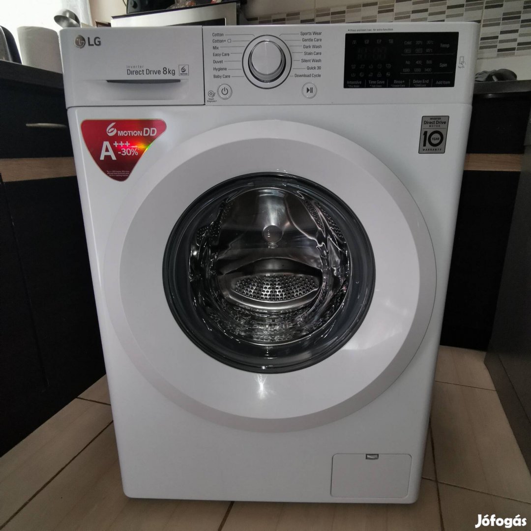 LG Direct Drive 8kg 1400rpm elöltöltős mosógép eladó