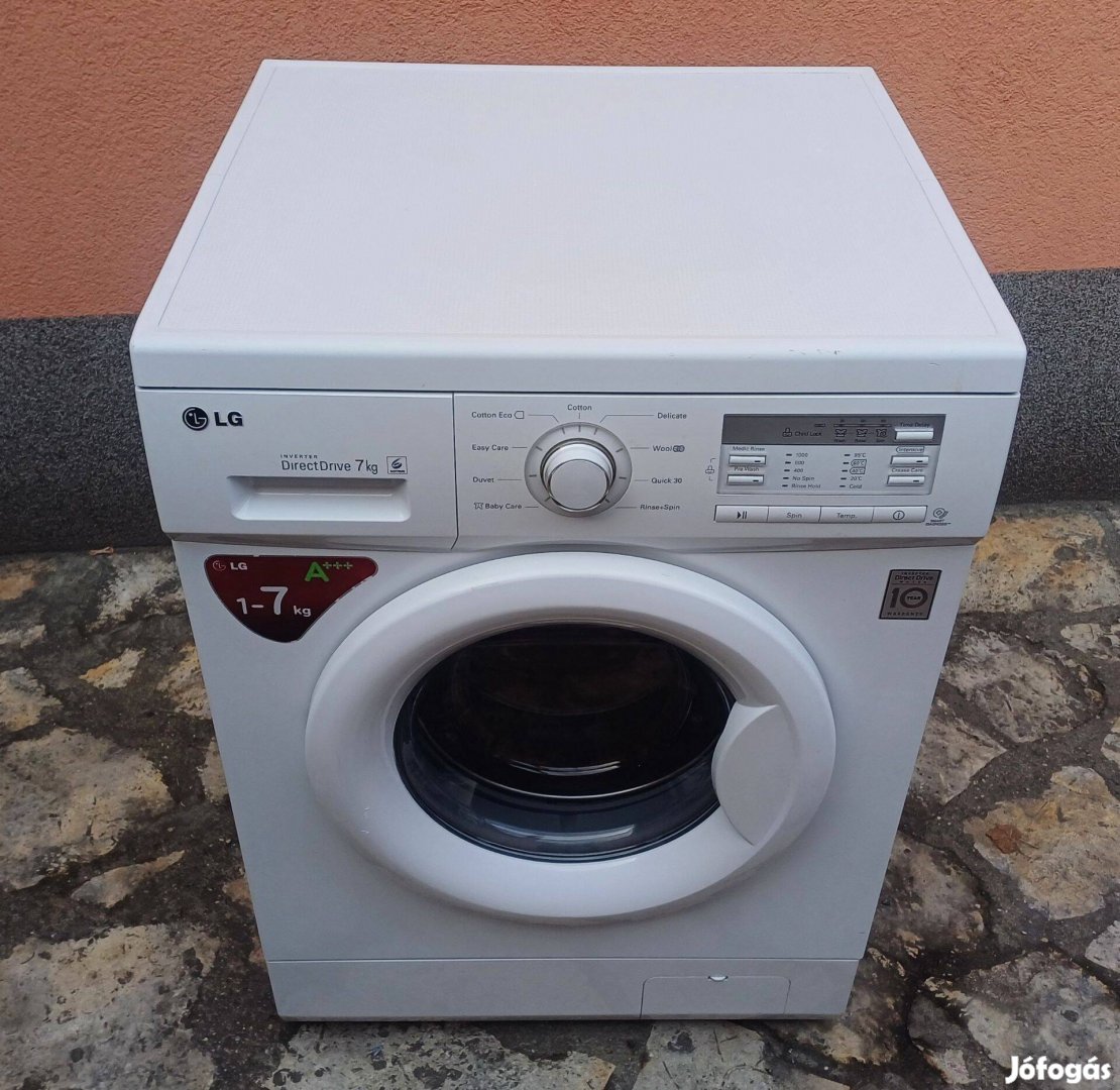 LG Direct Drive A+++ mosógép újszerű 7kg