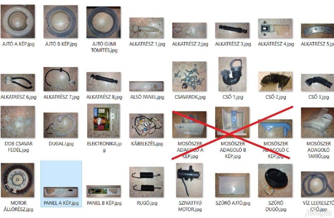 LG F1292ND mosógép alkatrészek