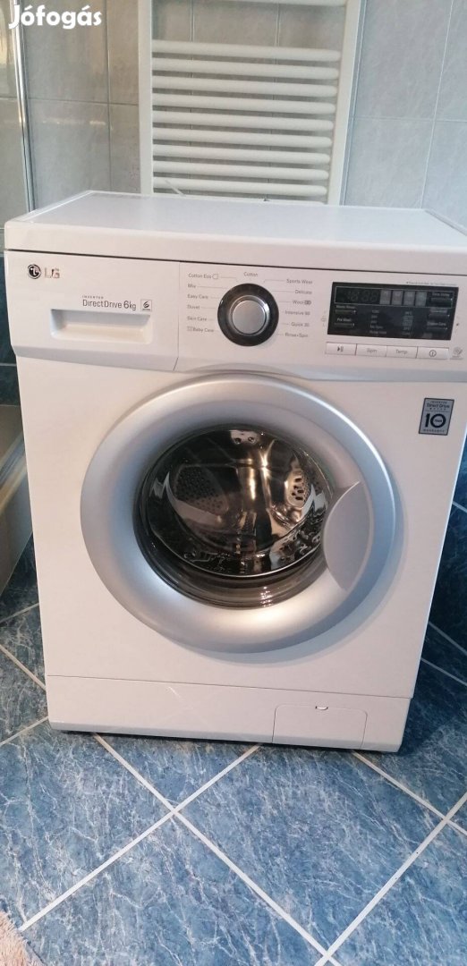 LG F12B8NDA7 mosógép, keskeny, 6kg, Direkt Drive