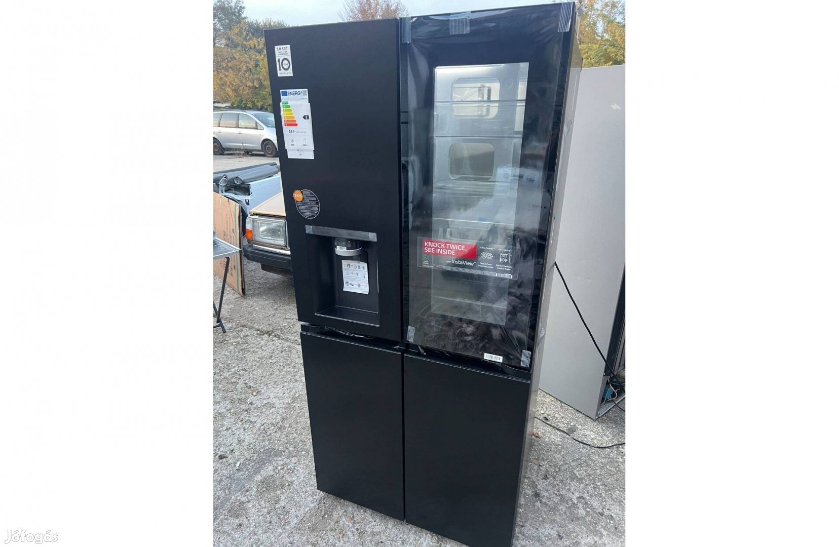 LG GMG761Epae, multi door, fekete, instaview, hűtőgép, 710e.ft helyett