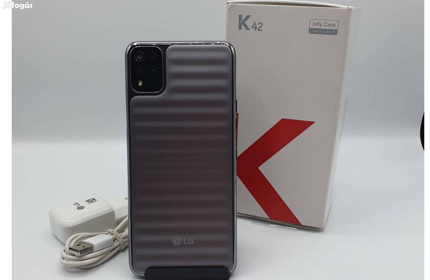 LG K42 2021 64GB, kártyafüggetlen, szürke | 12 hónap garanciával