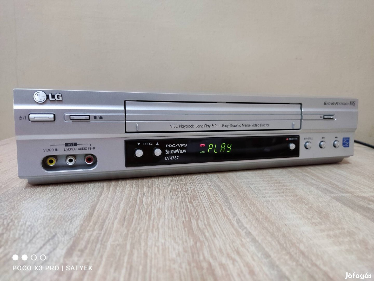 LG LV-4787 hifi stereo 6 fejes vhs video magnó