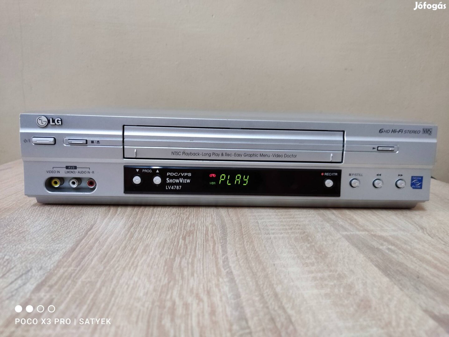 LG LV-4787 hifi stereo 6 fejes vhs video magnó