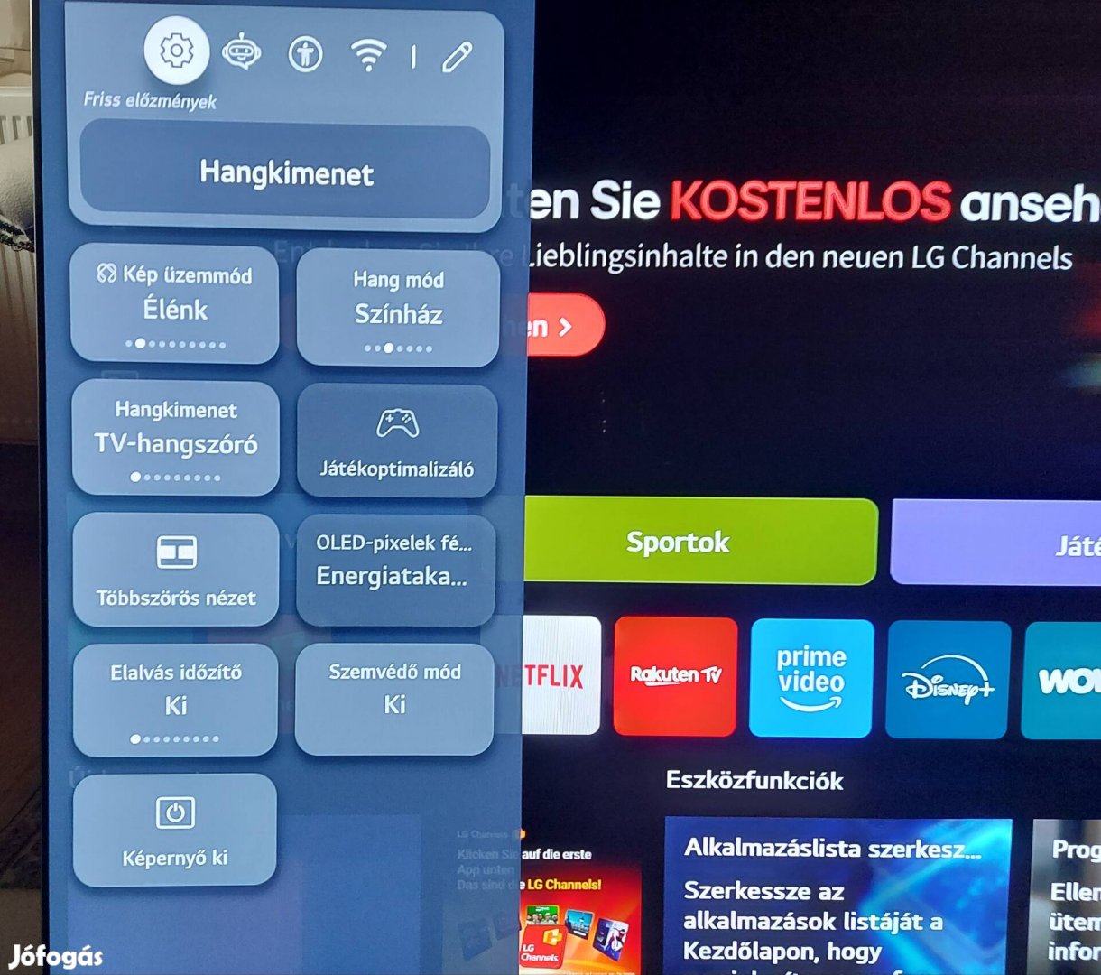 LG OLED 65 G2 Gaming Smart Wifis Okos 4K 165cm