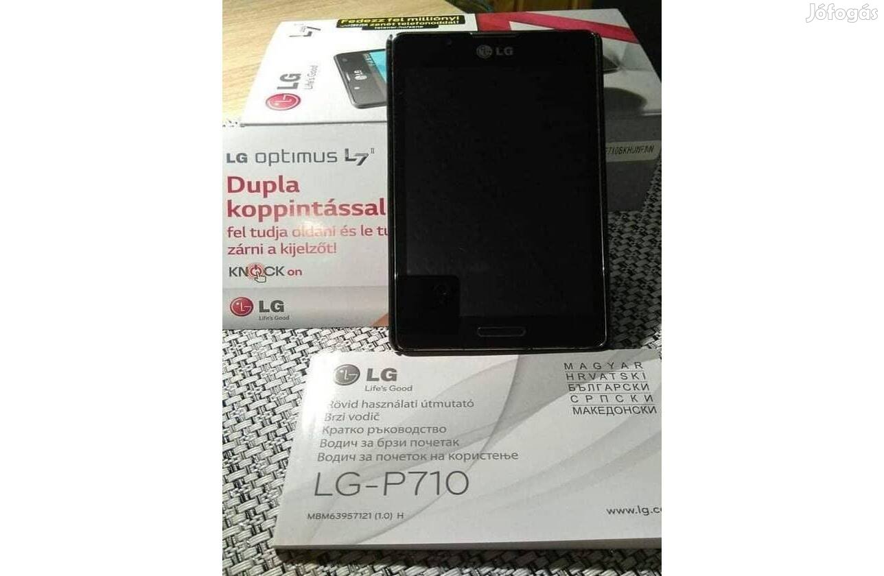 LG Optimus L7 II P710 fekete színben töltővel együtt eladó!