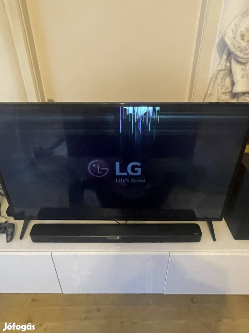 LG UHD TV törött kijelzővel   