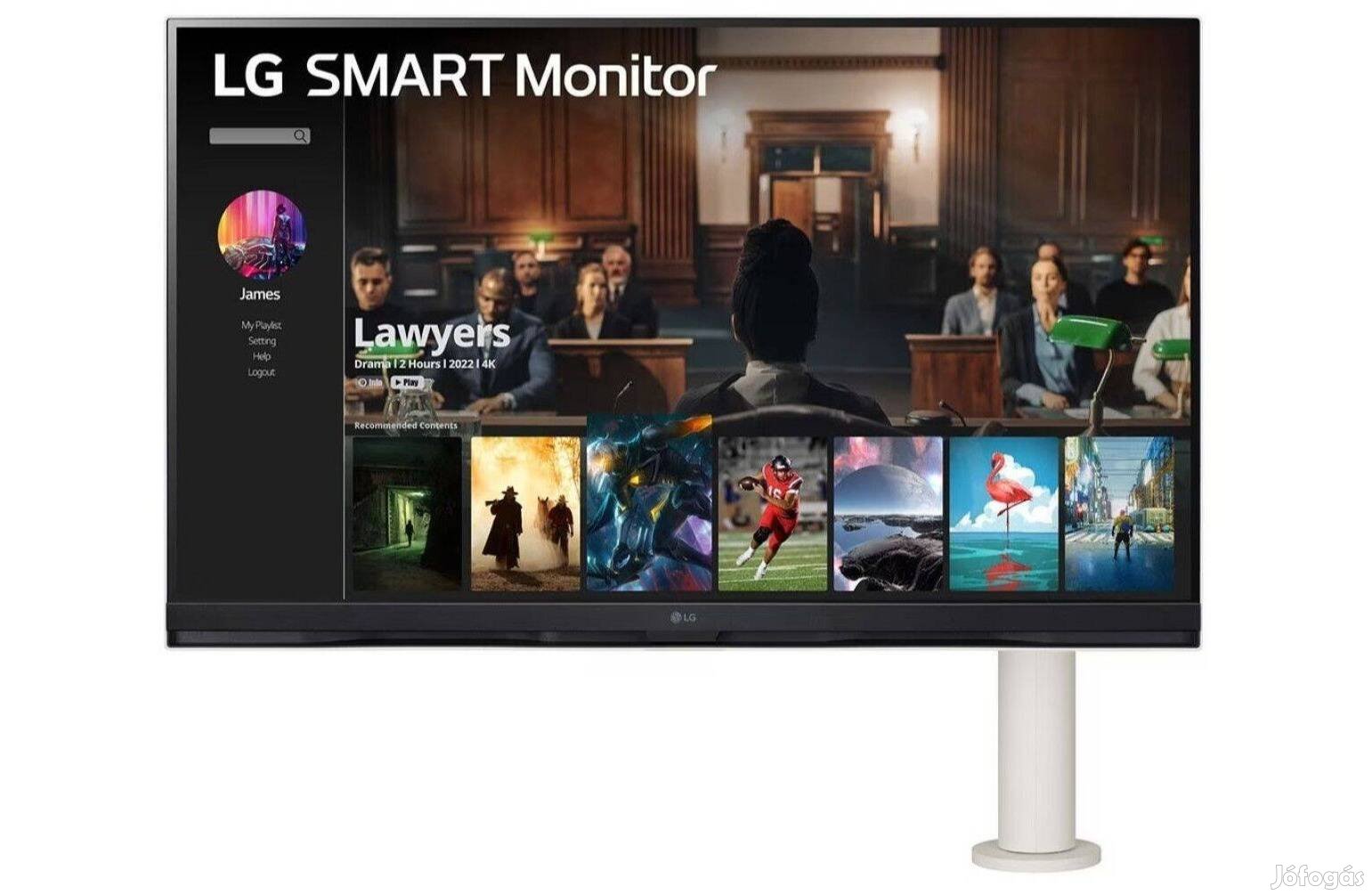 LG ( 32SQ700S-W) 32" 4K SMART Gamer Monitor ! Akció!