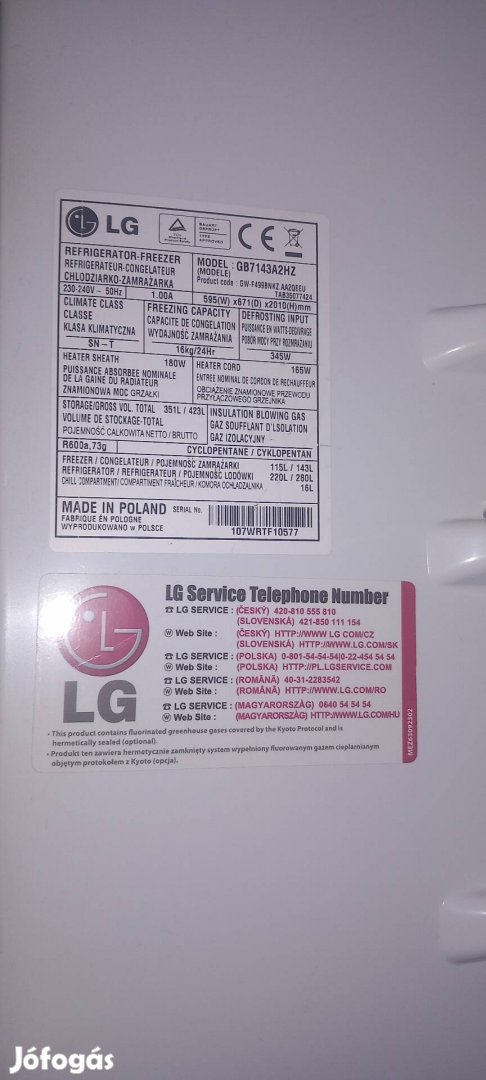LG hűtő kompresszor hibas