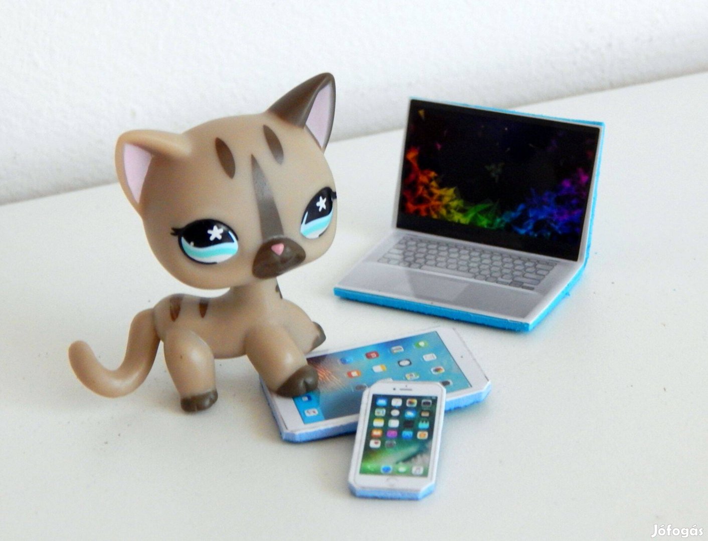 LPS, Barbie . csillogó telefon+tablet+laptop 6 színben