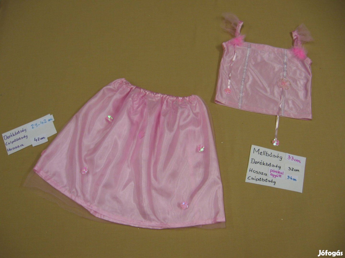 LR kislány 122-128-as szoknya és top , kétrészes jelmez,