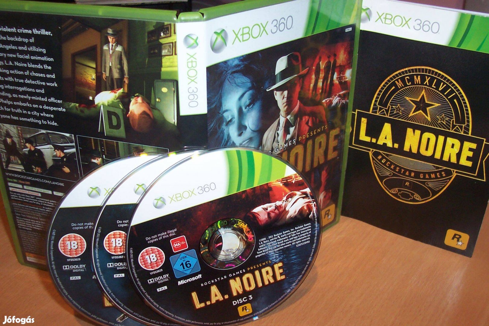 L.A. Noire Rockstar games presents (3 DVD) - eredeti xbox360 játék