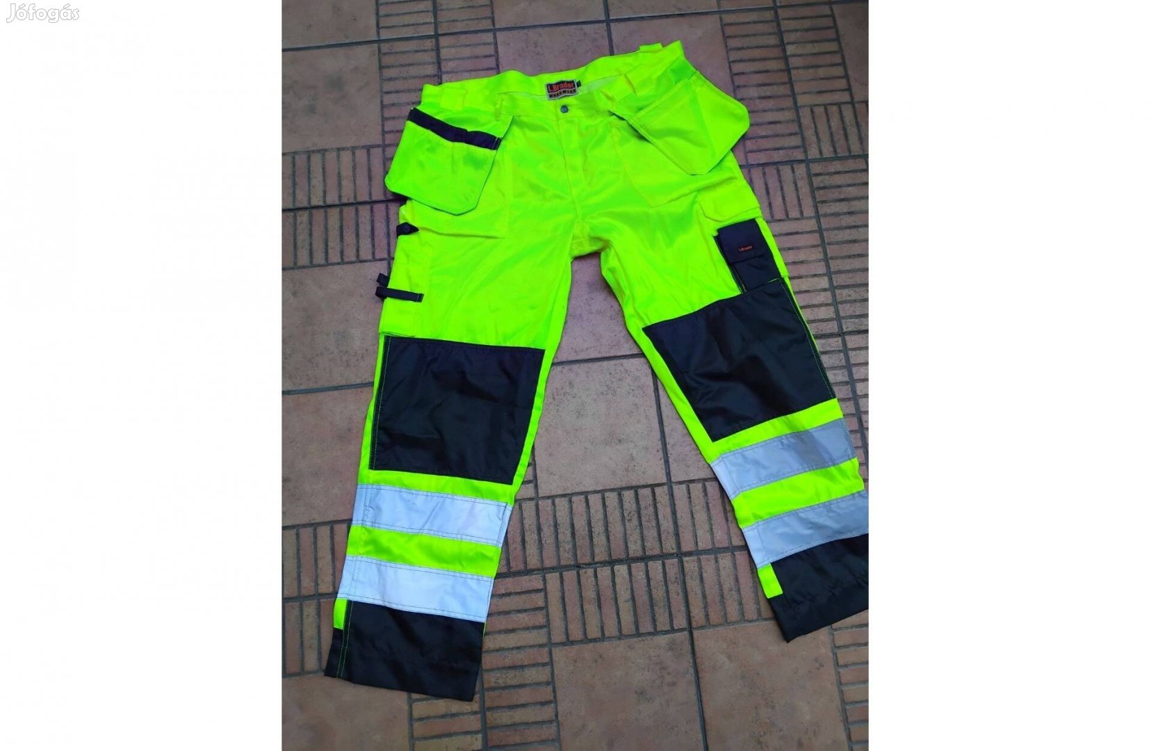 L.Brador láthatósági munkás lengőzsebes munkásnadrág 2XL új