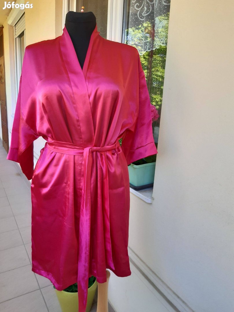 L/XL-es pink szinű,hideg selyem nyári női köntös