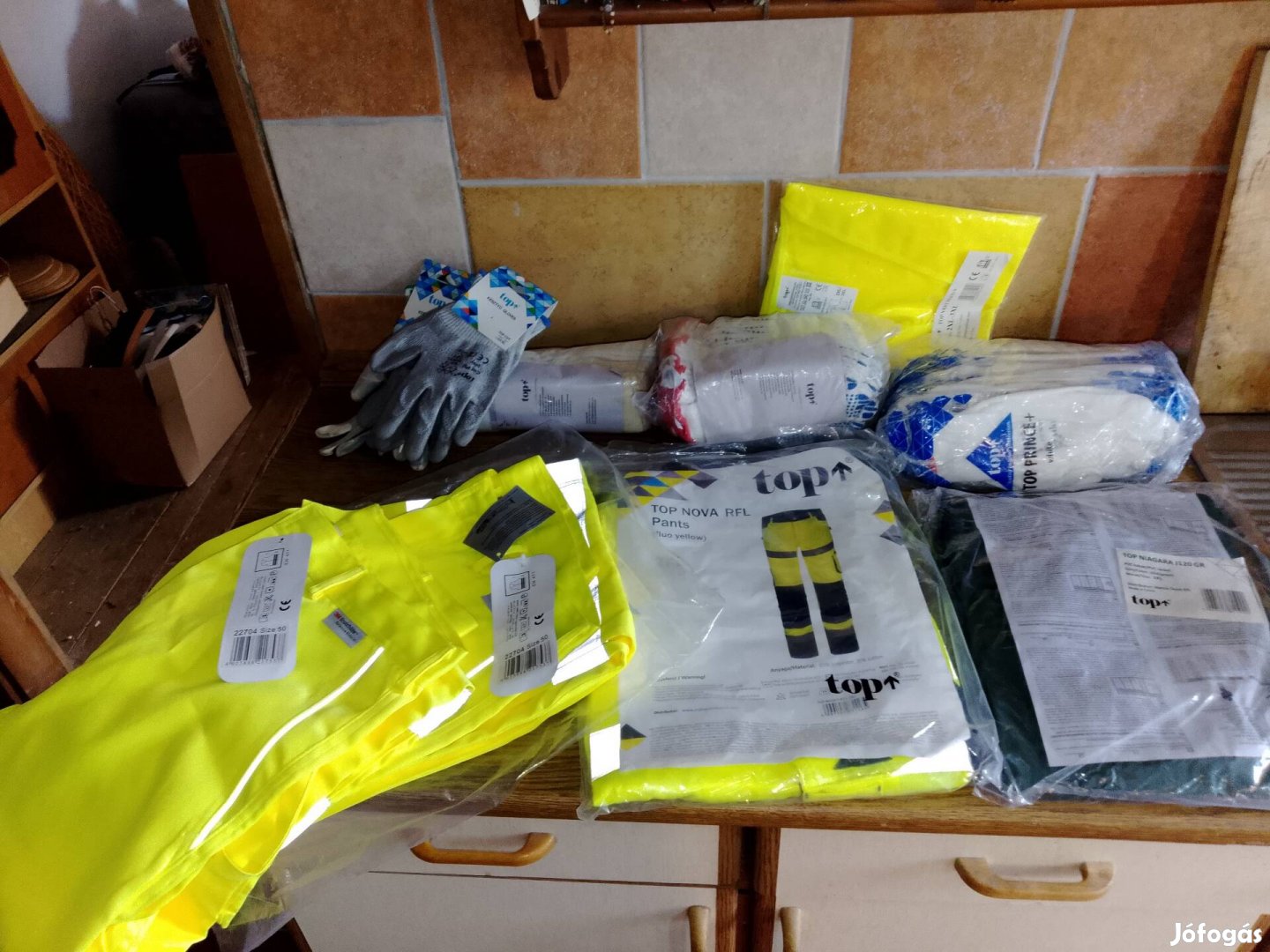 L XL férfi munkaruha nadrág láthatósági csomag új