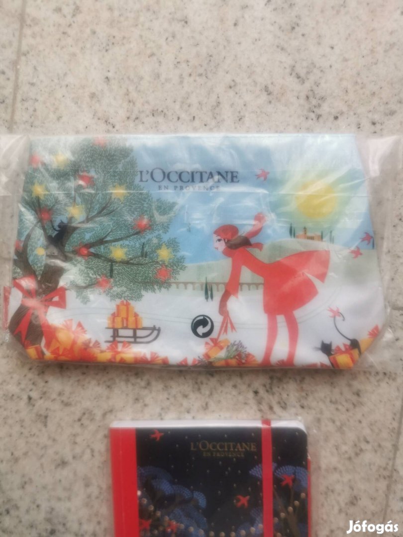 L' Occitane bontatlan neszeszer, kozmetikai táska és napló, új