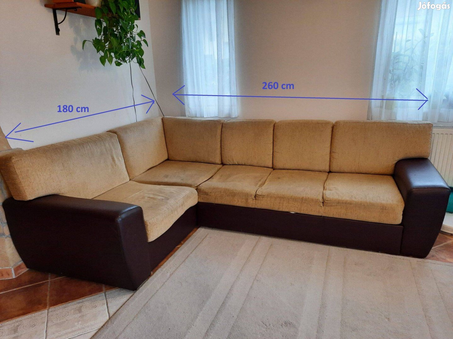 L-alakú ágyazható kanapé