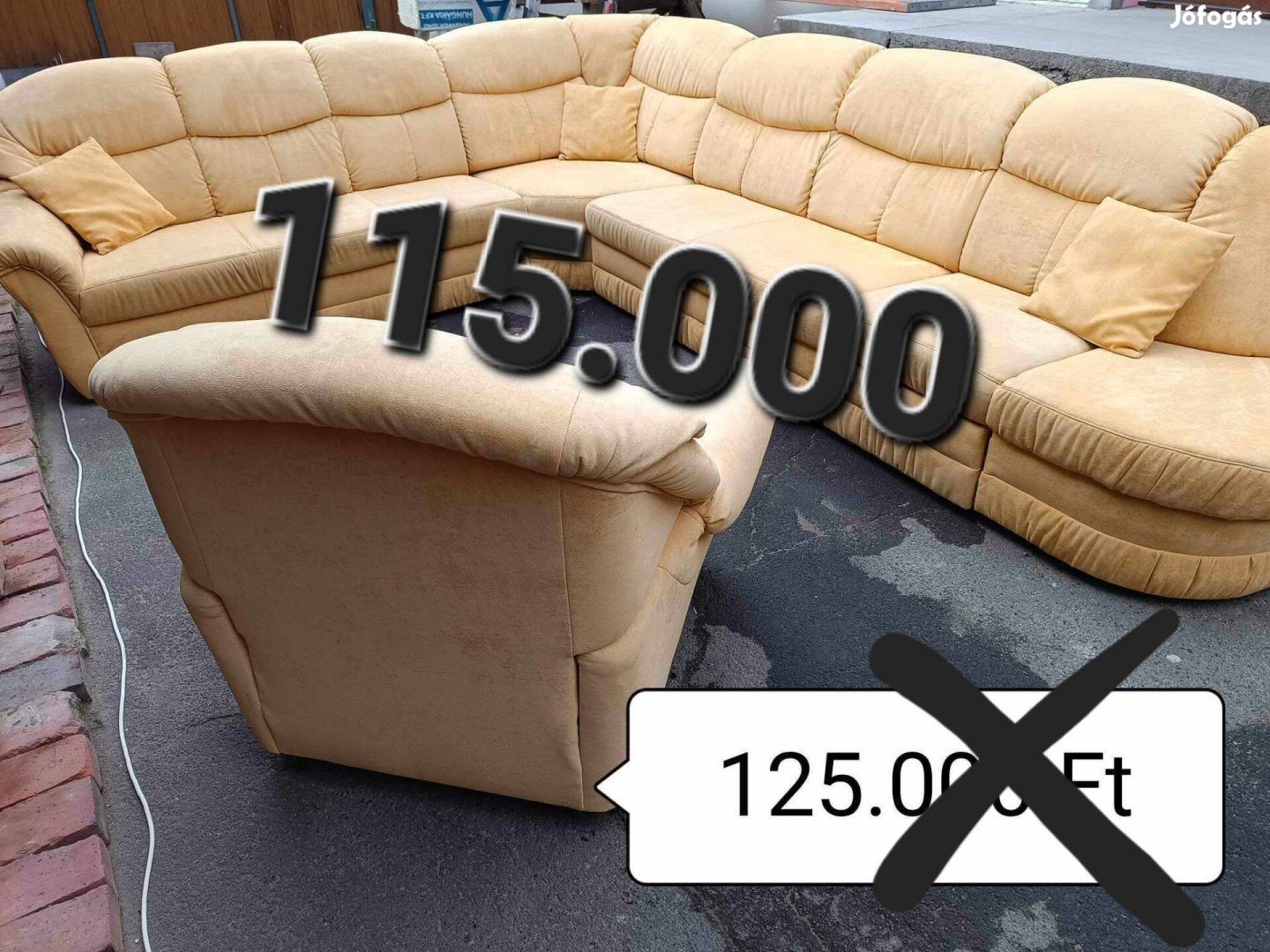 L-alakú kanapé +fotel