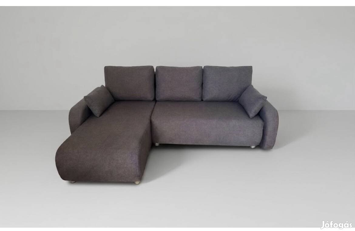 L alakú szürke ágyazható kanapé eladó