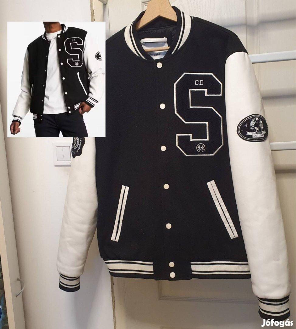 L-es Bershka varsity baseball bomber dzseki kabát