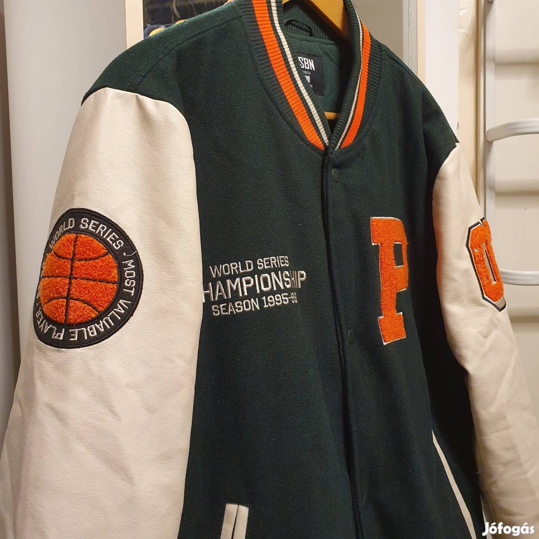 L-es Fsbn varsity bomber dzseki baseball kabát