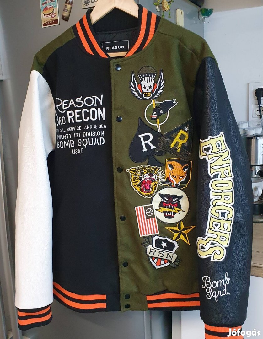 L-es Reason New York varsity baseball bomber dzseki kabát