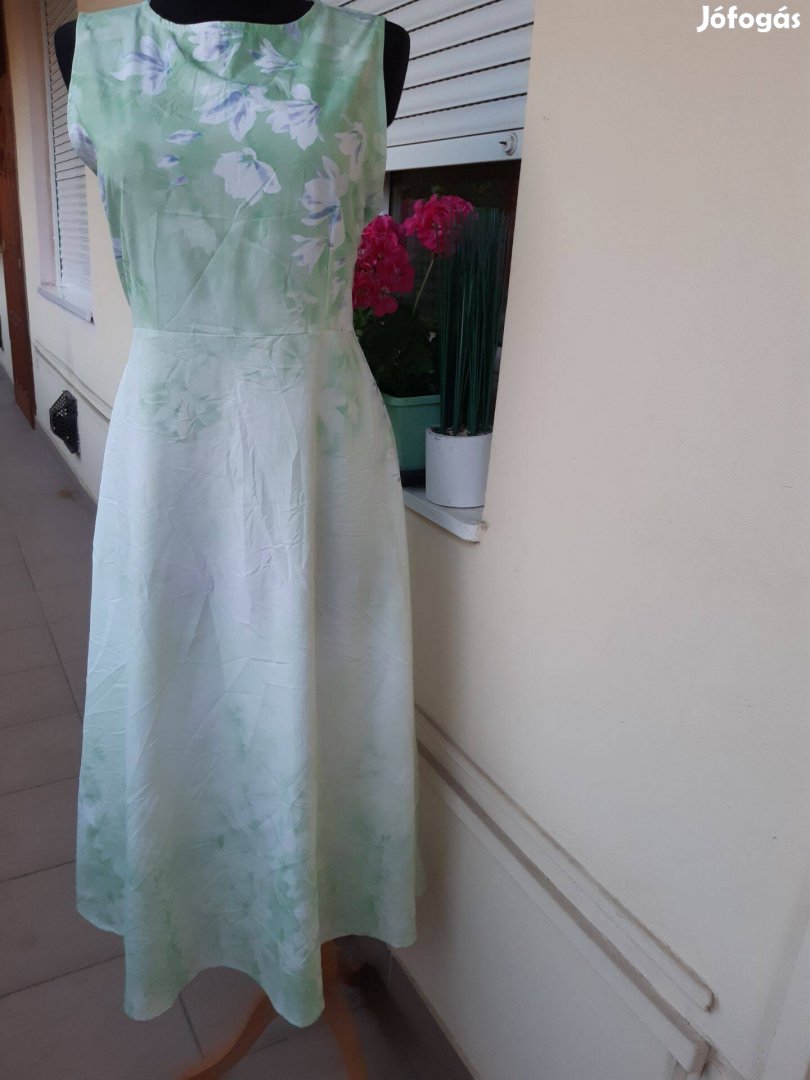 L-es almazöld szinátmenetes elegáns női nyári ruha