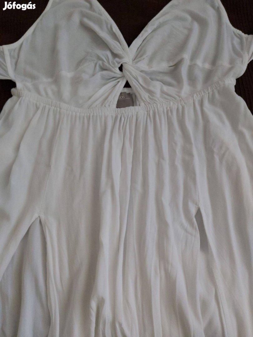 L-es fehér tengerparti női ruha egészruha 42-es hosszú ruha 42