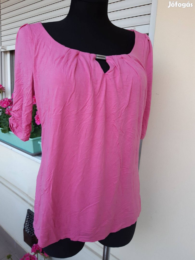 L-es pink pamut divatos női felső